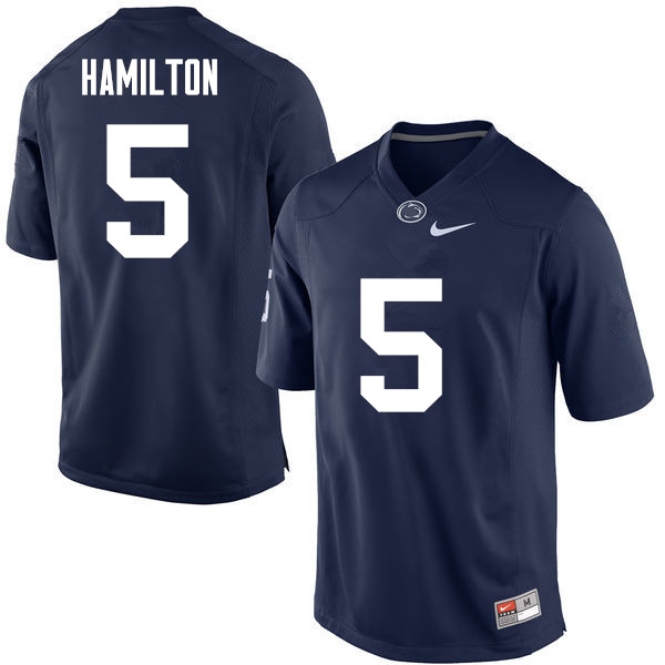 Men Penn State Nittany Lions #5 DaeSean Hamilton College Football Jerseys-Navy
